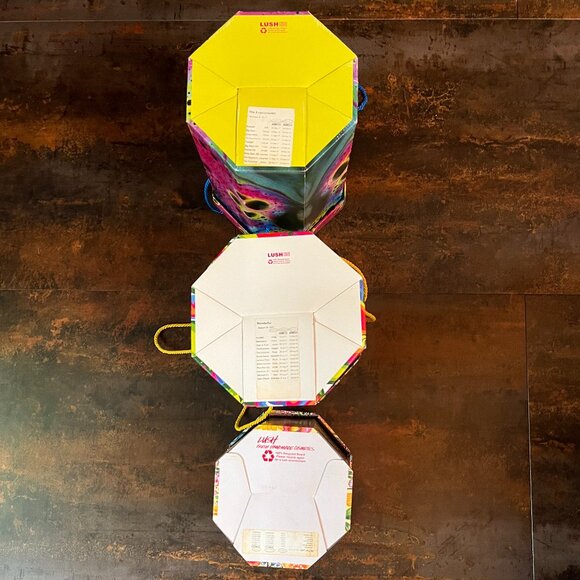 3 Empty Octagonal LUSH Gift Boxes for Reuse, Storage, Display or Collecting - Picture 5 of 6